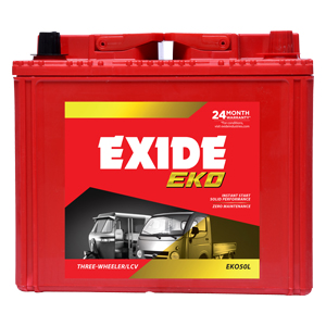 Exide EKO50L Battery – 50Ah for Load-Carrying Three-Wheelers
