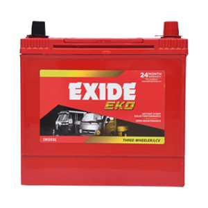 Exide EKO55L Battery – 55Ah for Long-Distance Three-Wheelers